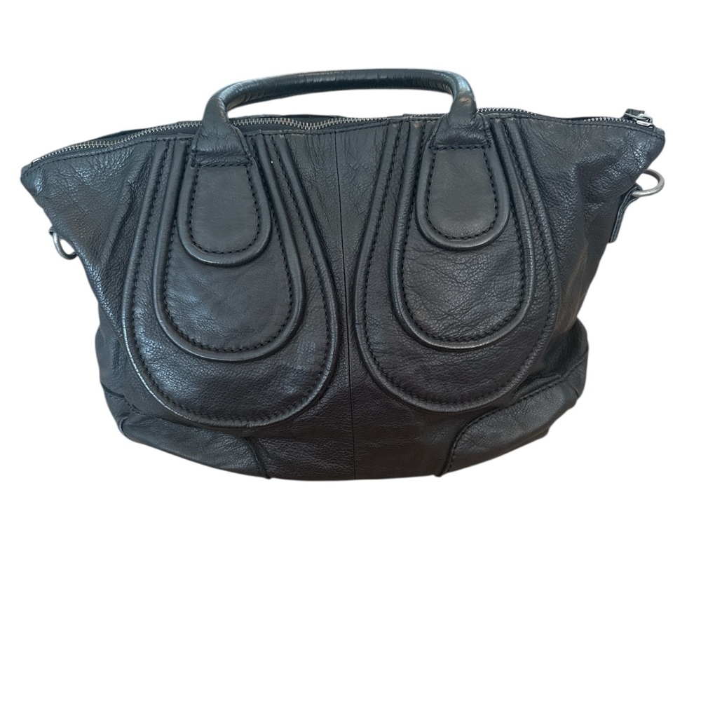 Vintage Helene Satchel in Black Leather - Picture 2 of 7